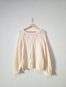 Free People Chunky Cable Knit Sweater (M)