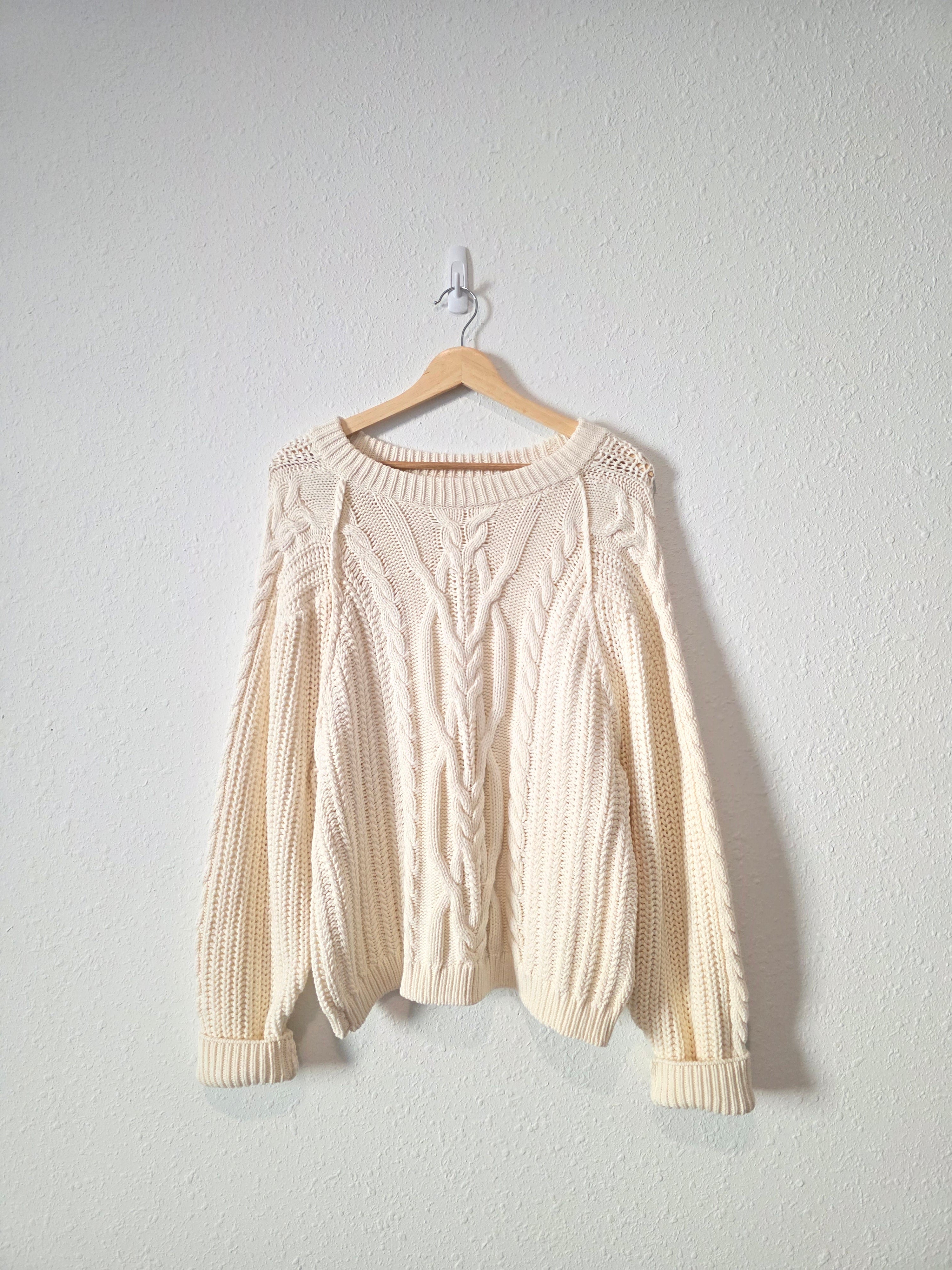 Free People Chunky Cable Knit Sweater (M)