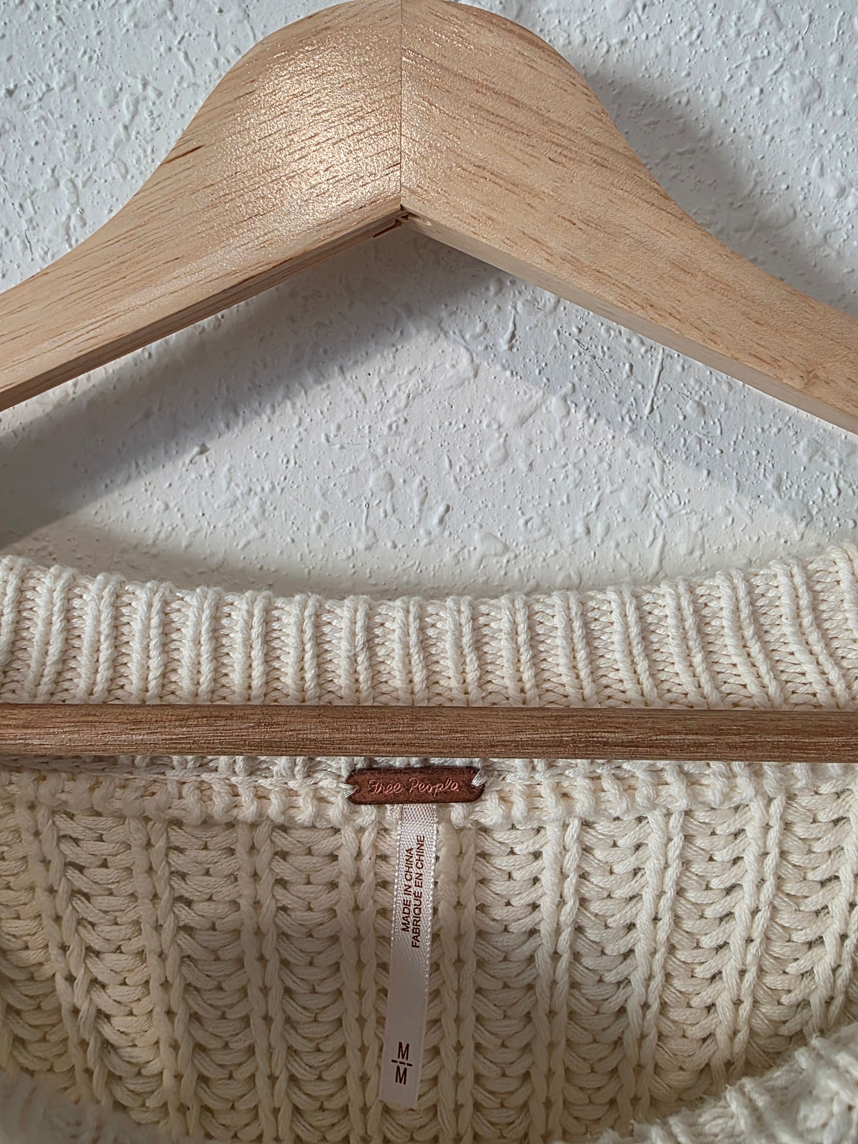 Free People Chunky Cable Knit Sweater (M)