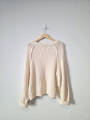 Free People Chunky Cable Knit Sweater (M)
