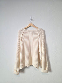 Free People Chunky Cable Knit Sweater (M)