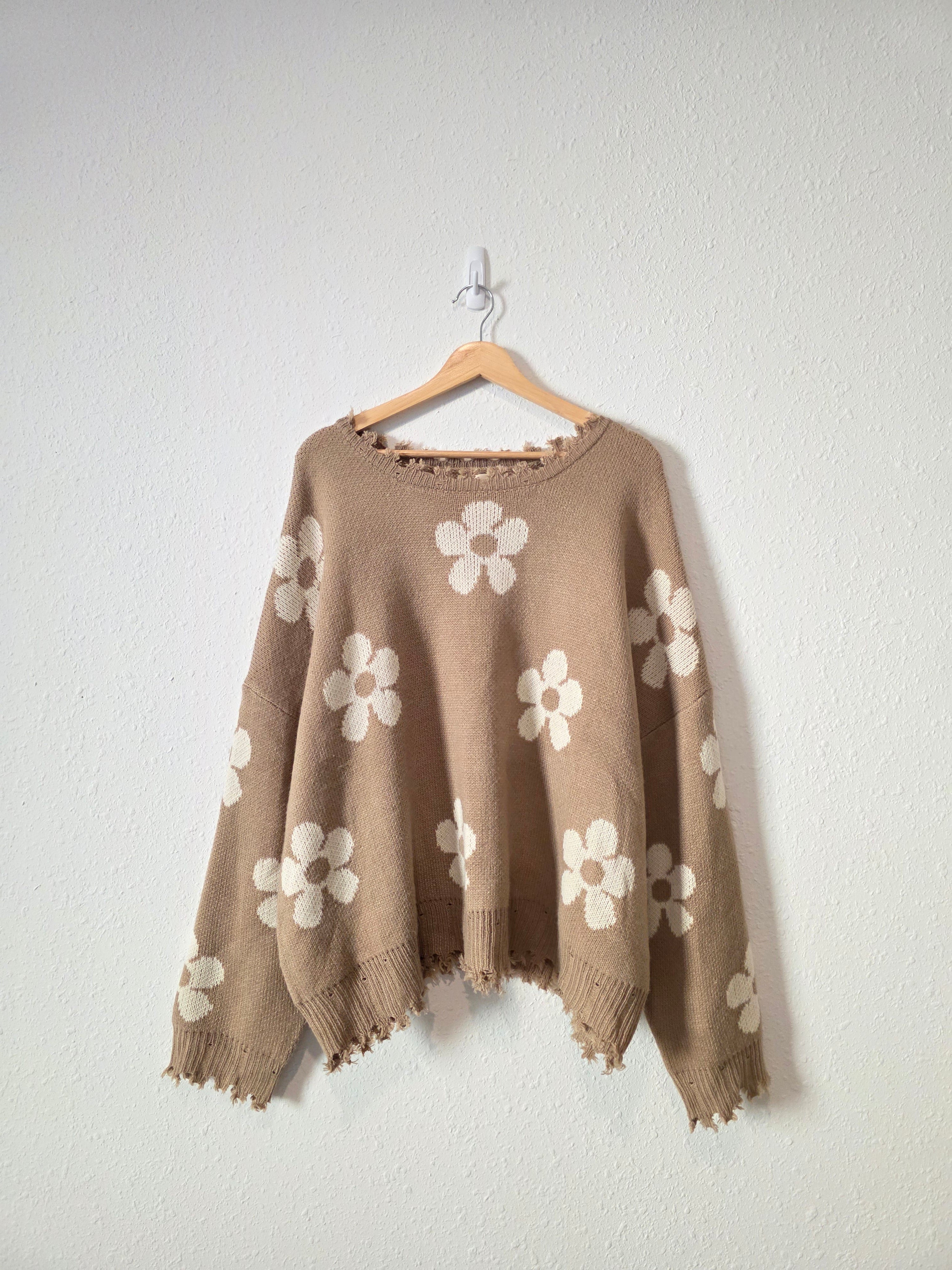 Hayden Neutral Floral Sweater (2X)