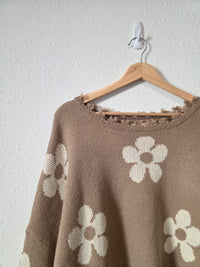 Hayden Neutral Floral Sweater (2X)