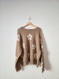 Hayden Neutral Floral Sweater (2X)