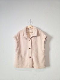 Cozy Sherpa Button Up Vest (S)