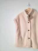 Cozy Sherpa Button Up Vest (S)