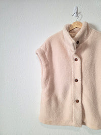 Cozy Sherpa Button Up Vest (S)