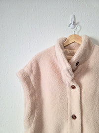 Cozy Sherpa Button Up Vest (S)