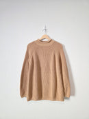 Camel Roll Neck Cotton Sweater (M)