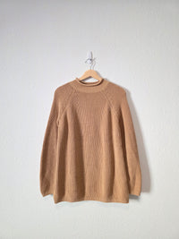 Camel Roll Neck Cotton Sweater (M)