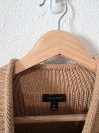 Camel Roll Neck Cotton Sweater (M)