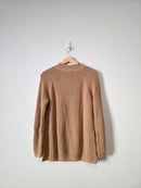 Camel Roll Neck Cotton Sweater (M)