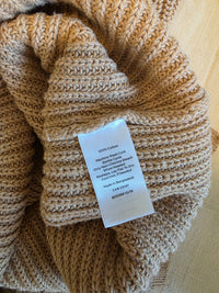 Camel Roll Neck Cotton Sweater (M)