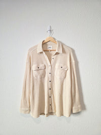Aerie Oversized Waffle Shirt Jacket (S)