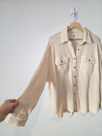 Aerie Oversized Waffle Shirt Jacket (S)
