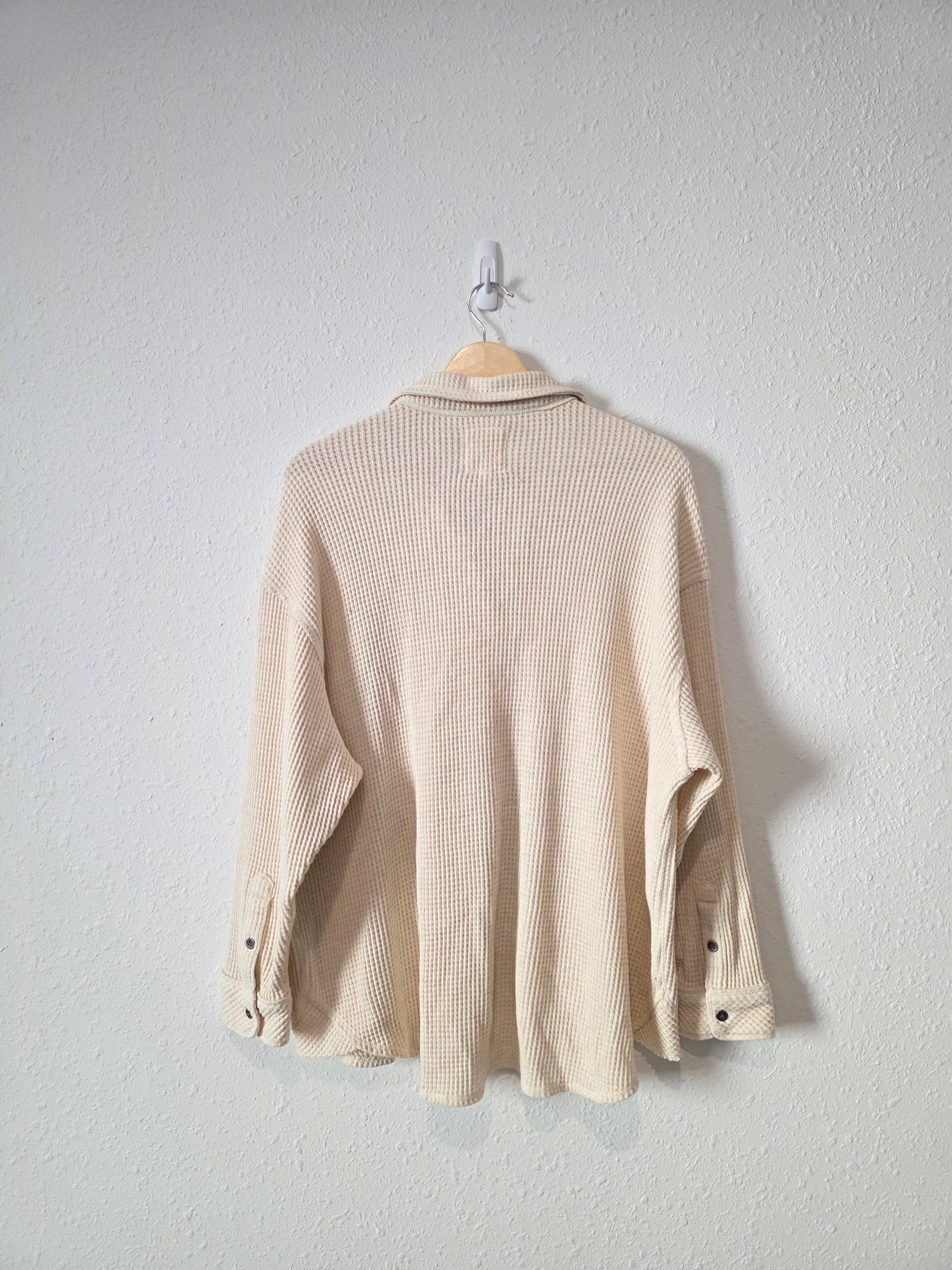 Aerie Oversized Waffle Shirt Jacket (S)