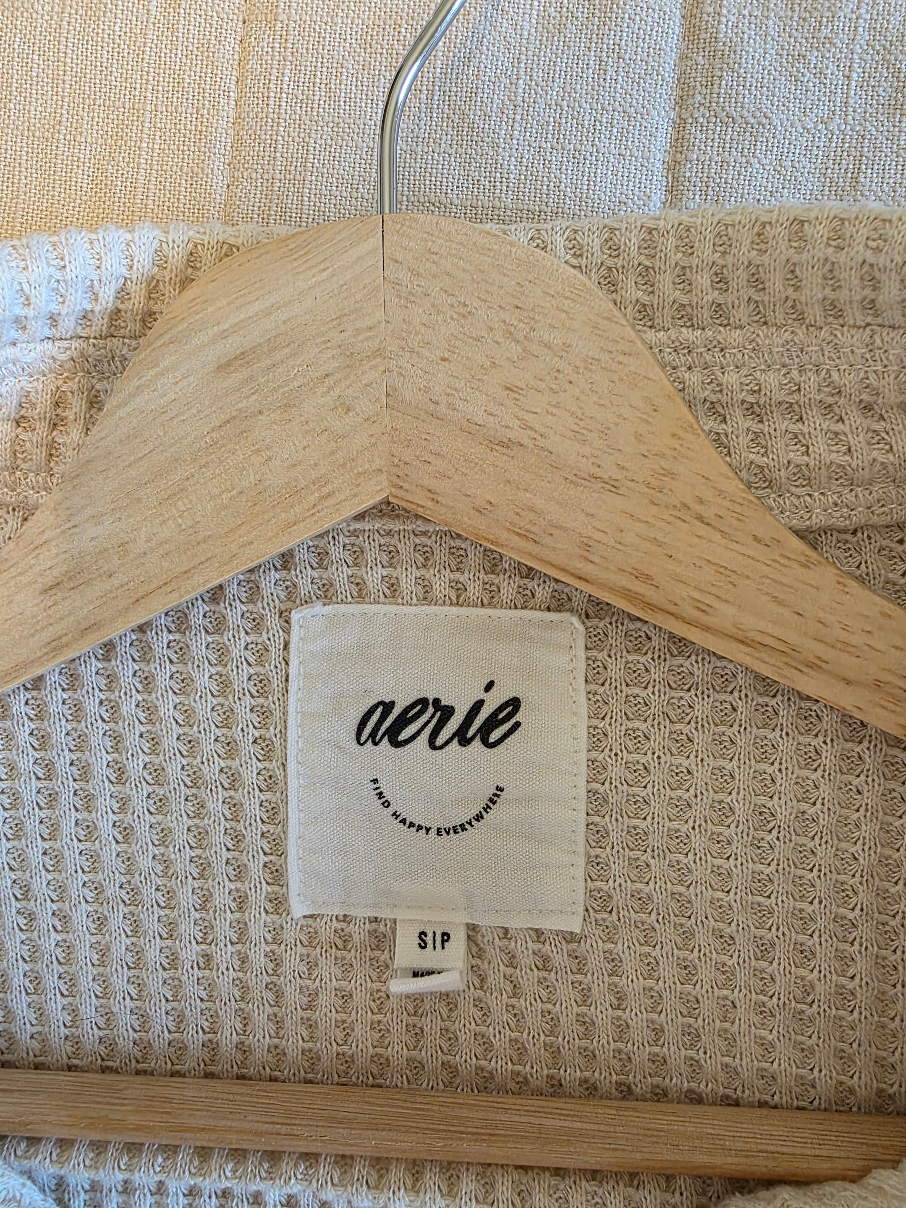 Aerie Oversized Waffle Shirt Jacket (S)