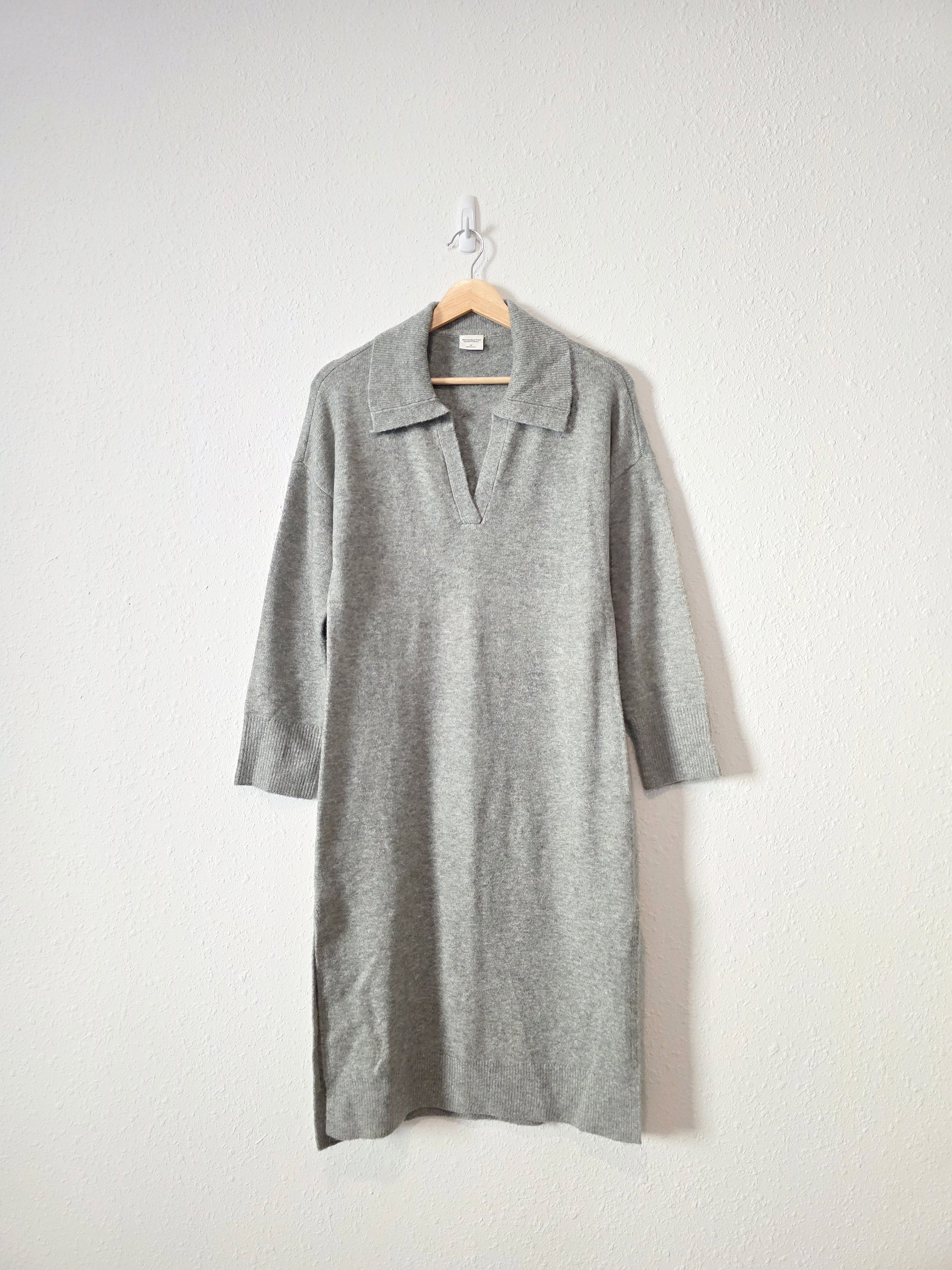 Abercrombie Gray Midi Sweater Dress (SP)