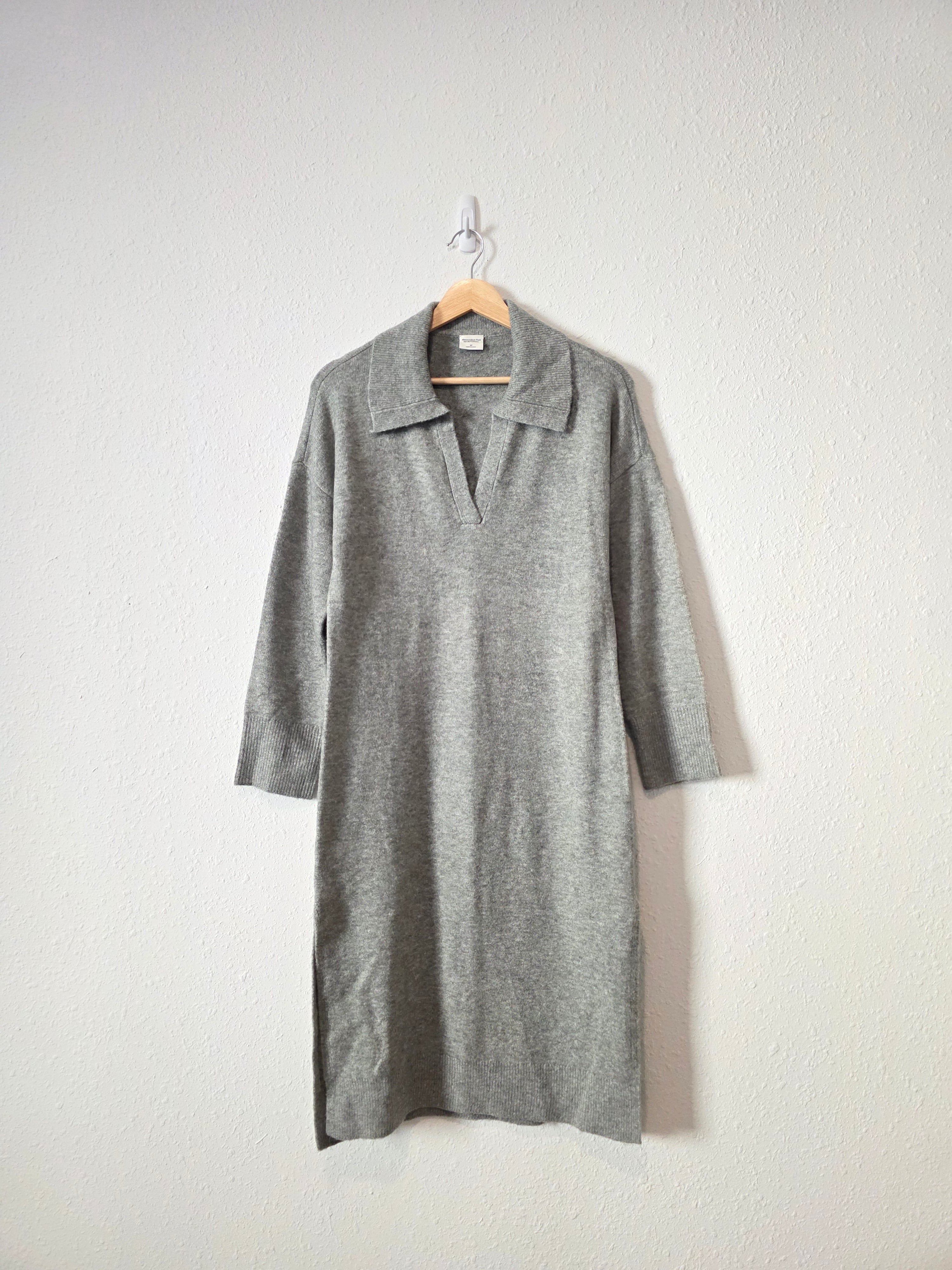 Abercrombie Gray Midi Sweater Dress (SP)