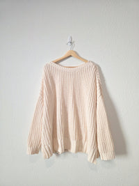 Chunky Chenille Knit Sweater (M)