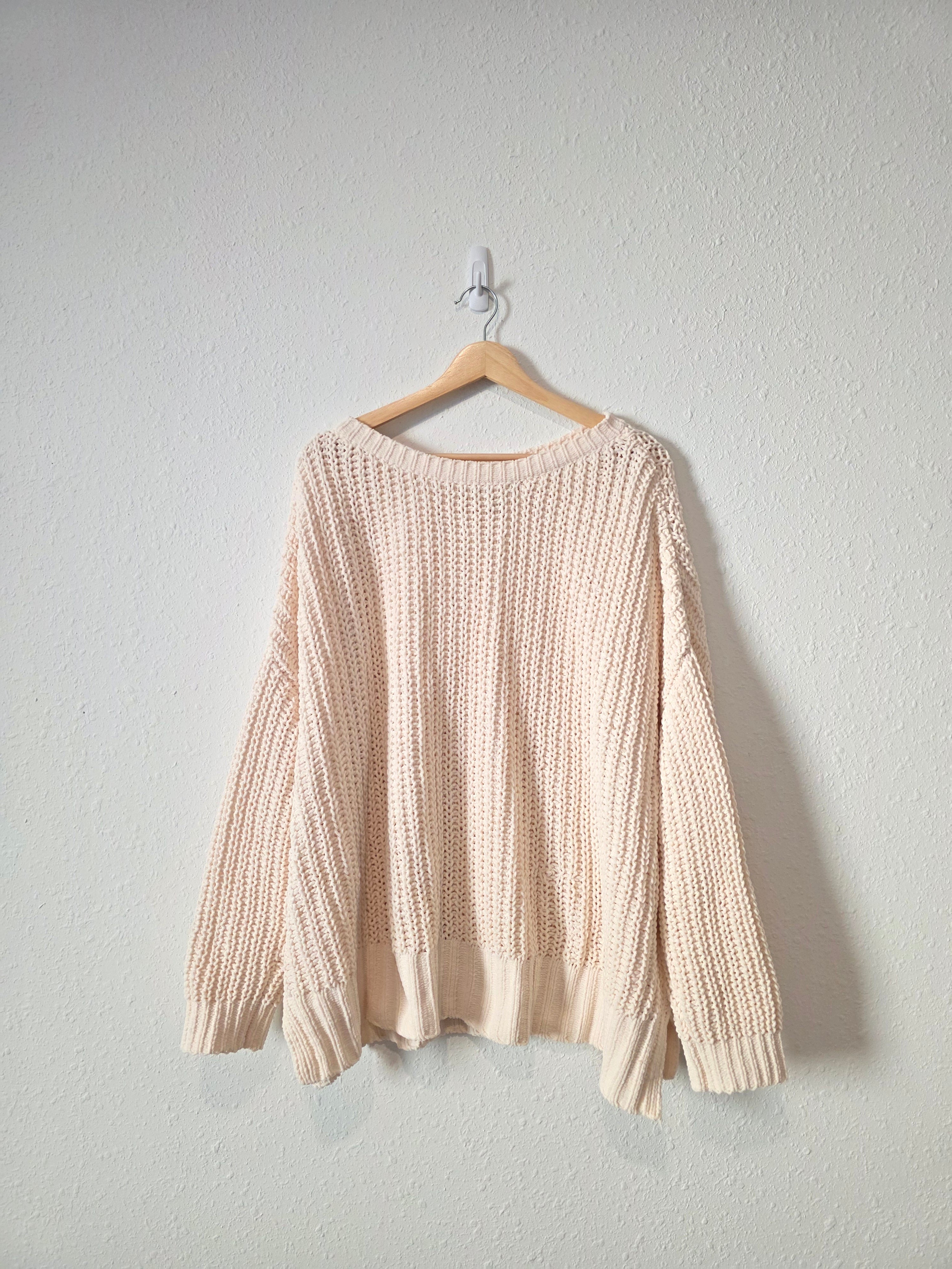 Chunky Chenille Knit Sweater (M)