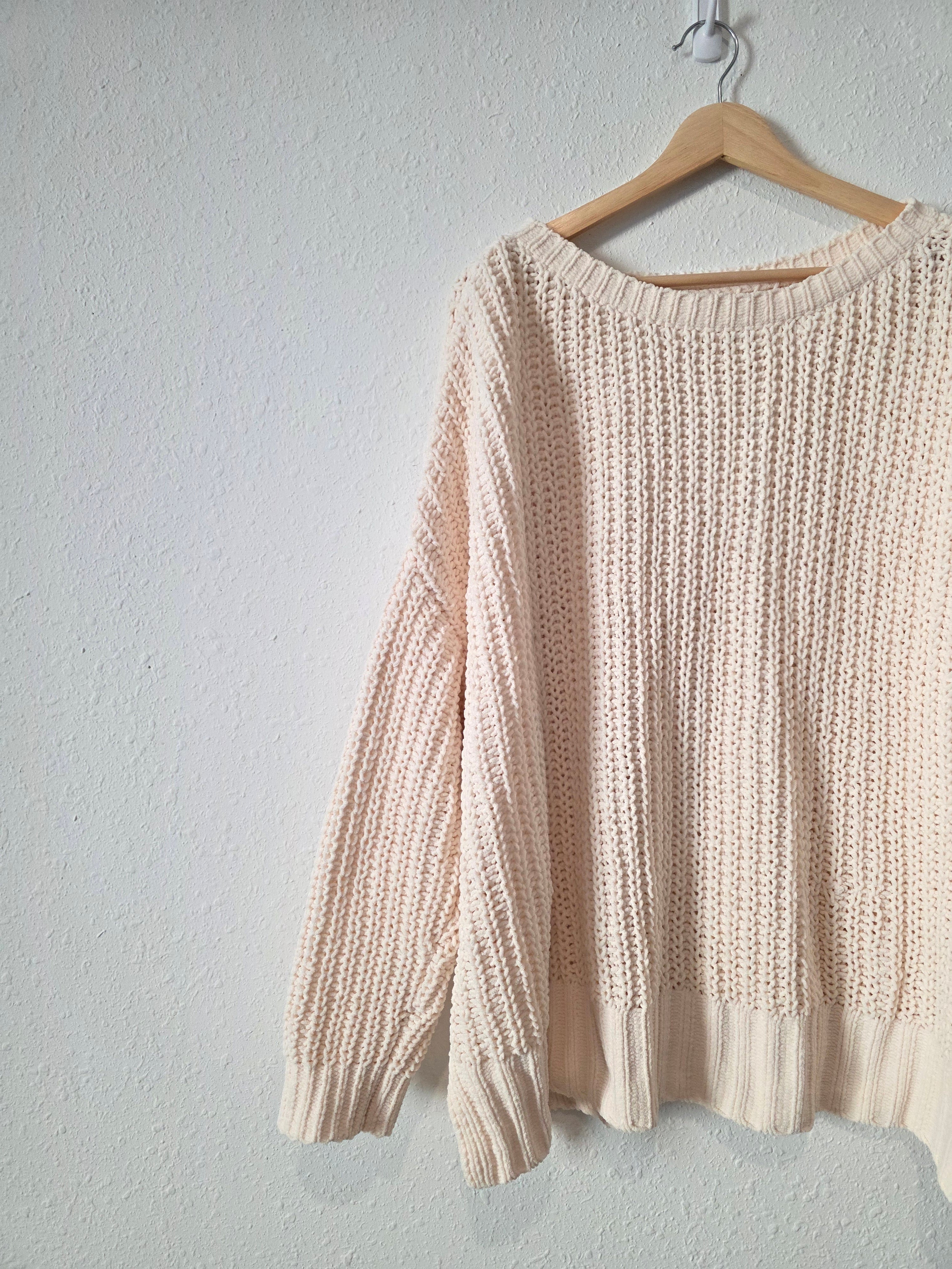 Chunky Chenille Knit Sweater (M)