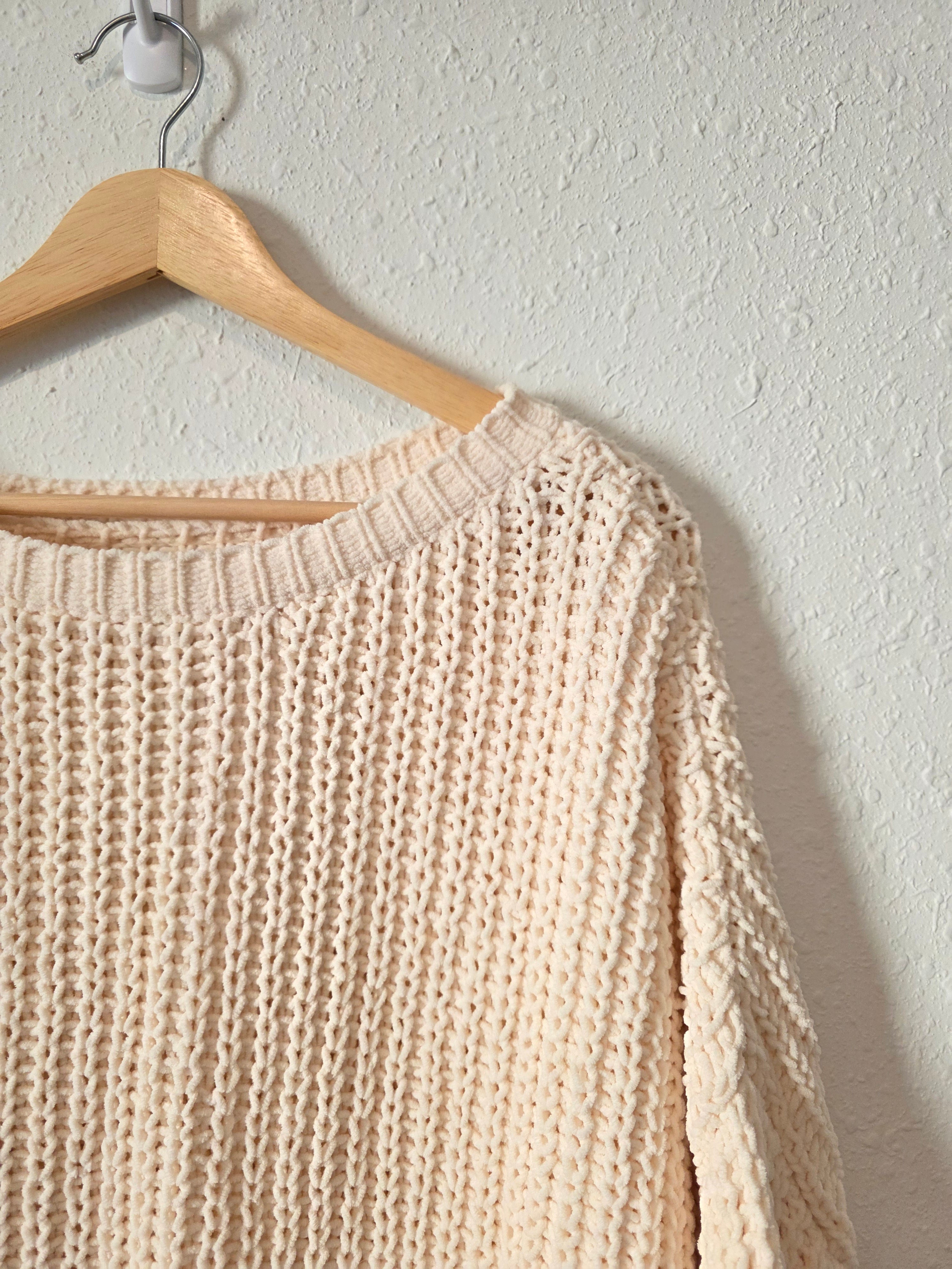 Chunky Chenille Knit Sweater (M)
