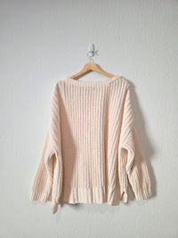 Chunky Chenille Knit Sweater (M)