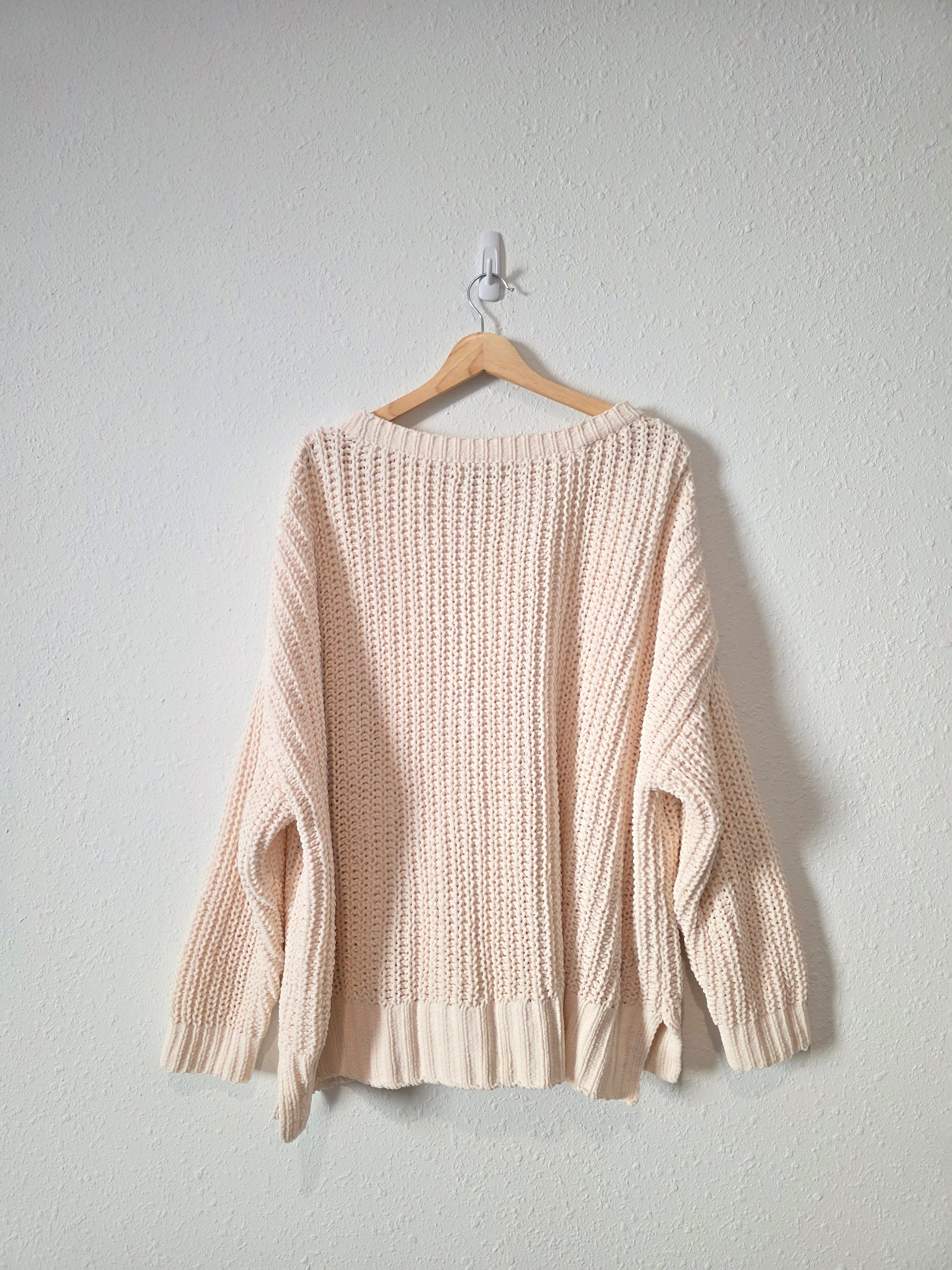 Chunky Chenille Knit Sweater (M)