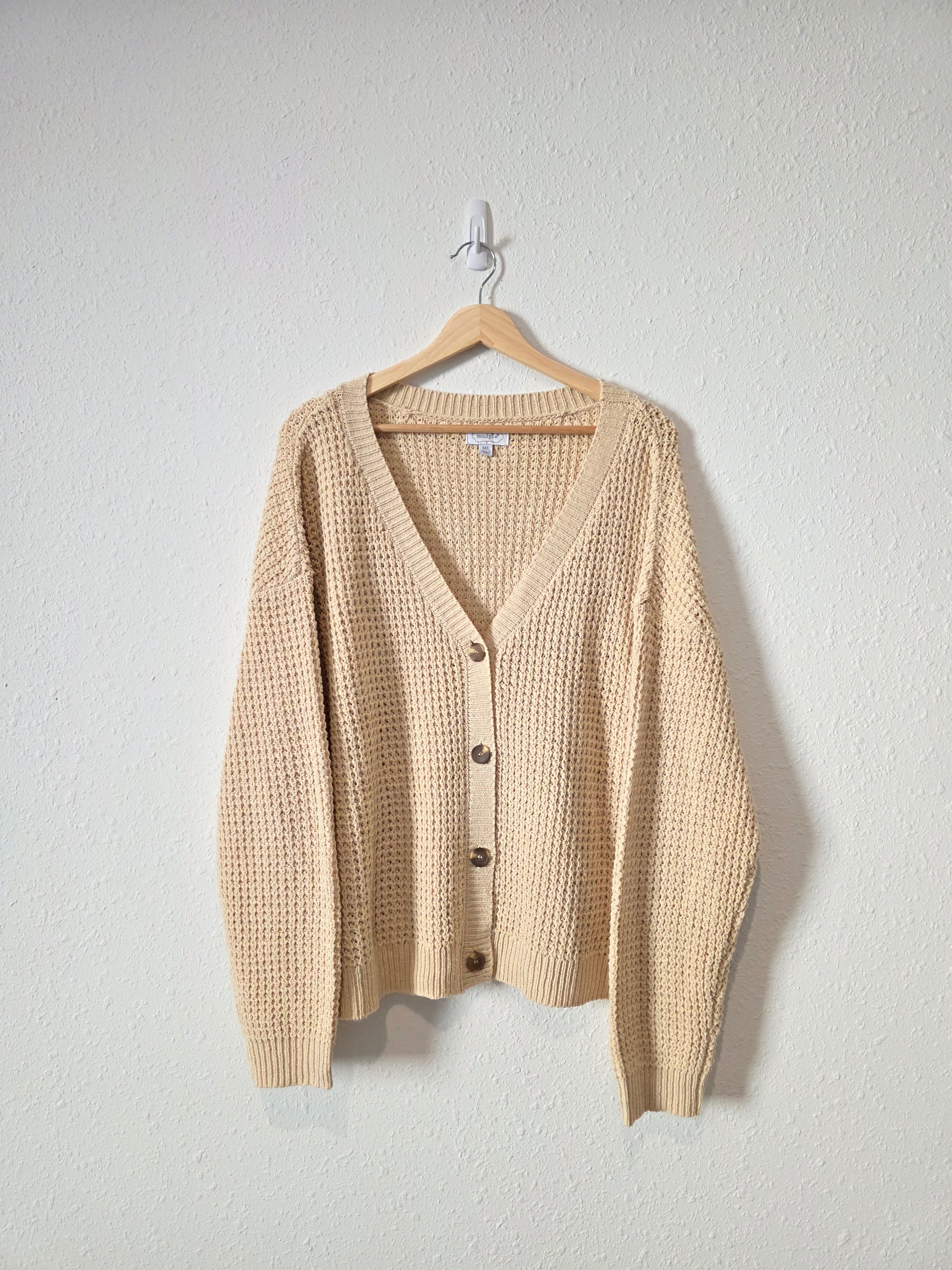 Neutral Waffle Knit Sweater (M/L)
