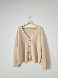 Neutral Waffle Knit Sweater (M/L)