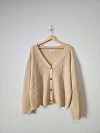Neutral Waffle Knit Sweater (M/L)