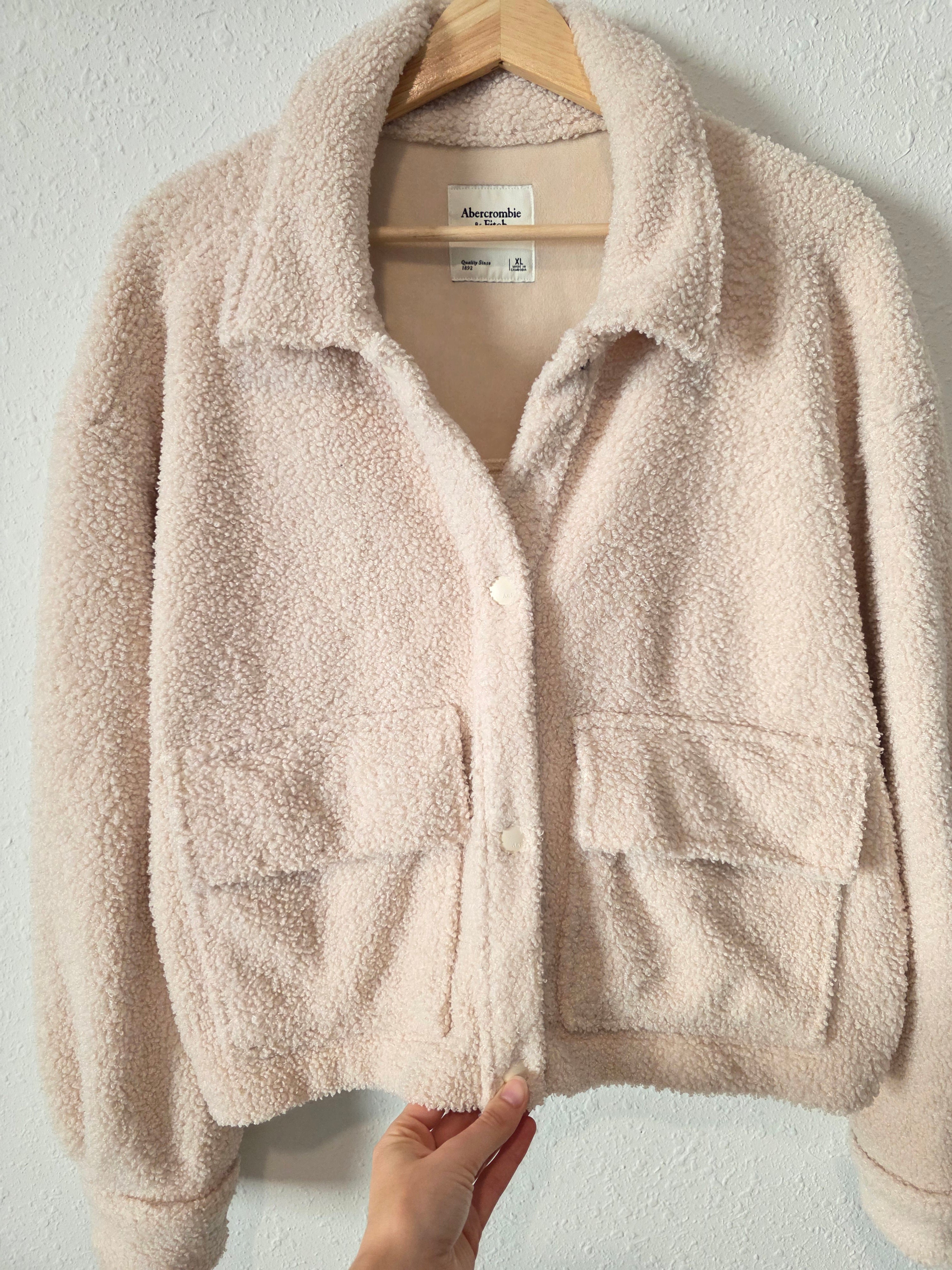 Abercrombie Sherpa Cropped Jacket (XL)
