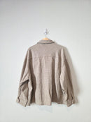Mikarose Neutral Button Up Shirt Jacket (XL)