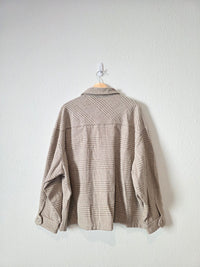 Mikarose Neutral Button Up Shirt Jacket (XL)