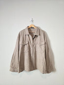 Mikarose Neutral Button Up Shirt Jacket (XL)