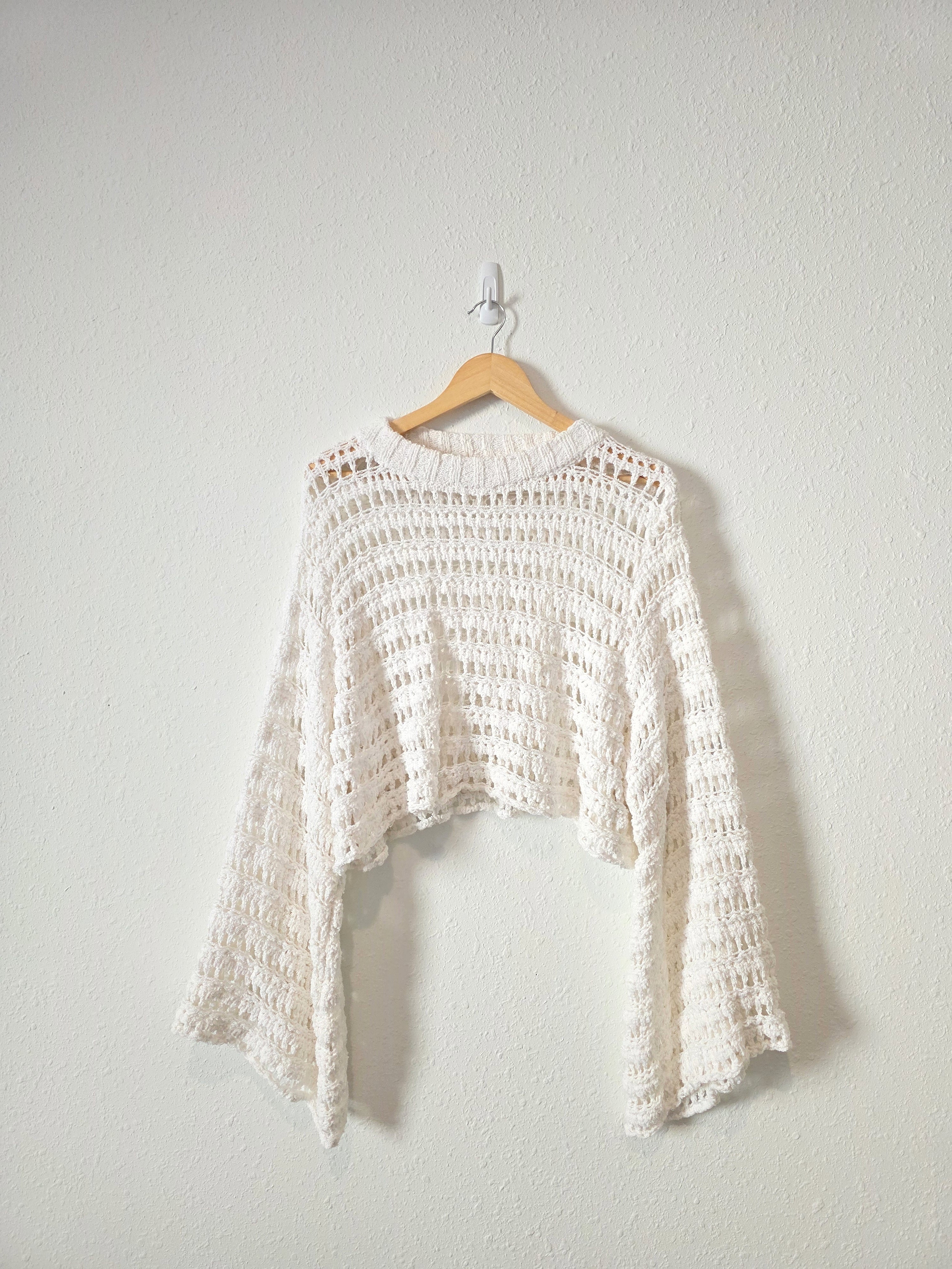 Free People Oversized Crochet Sweater (S)