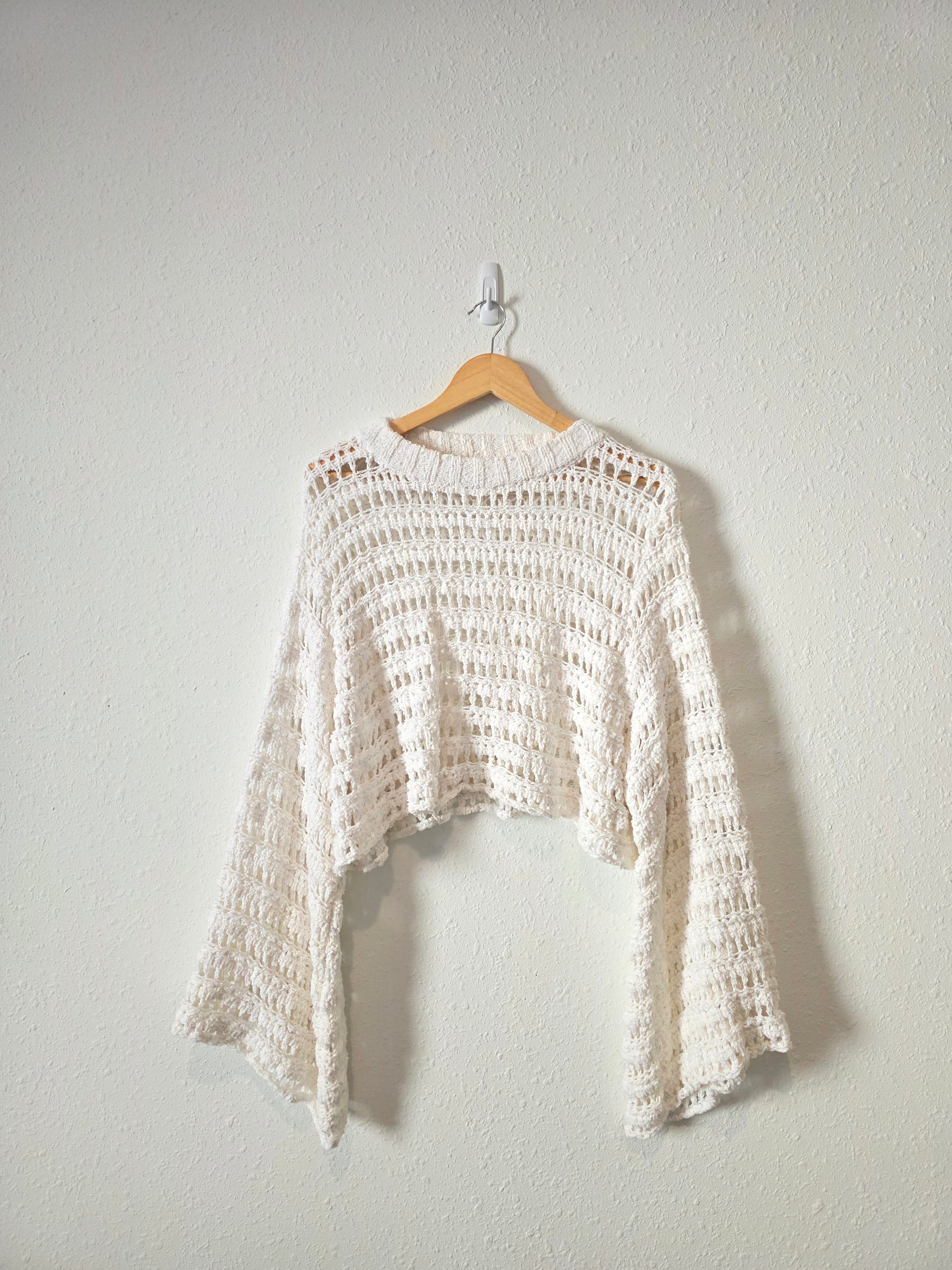 Free People Oversized Crochet Sweater (S)