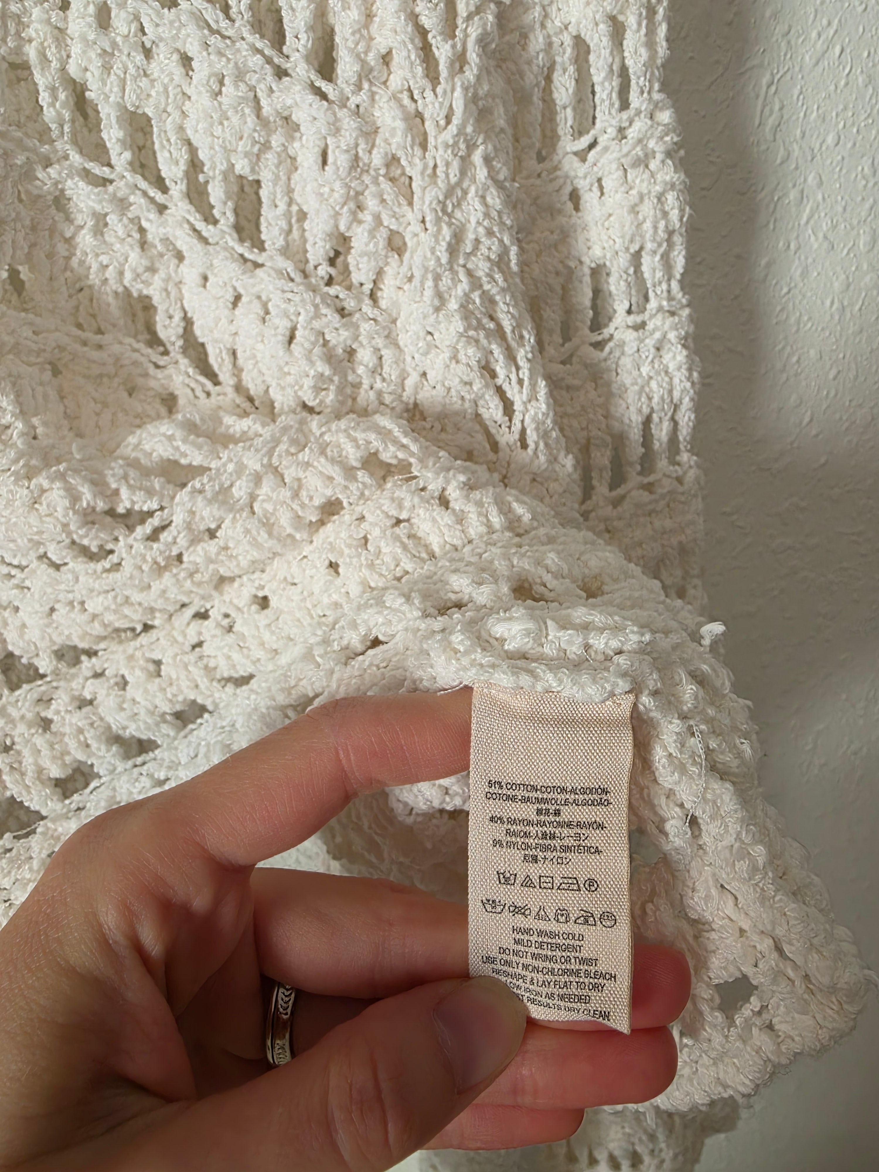 Free People Oversized Crochet Sweater (S)