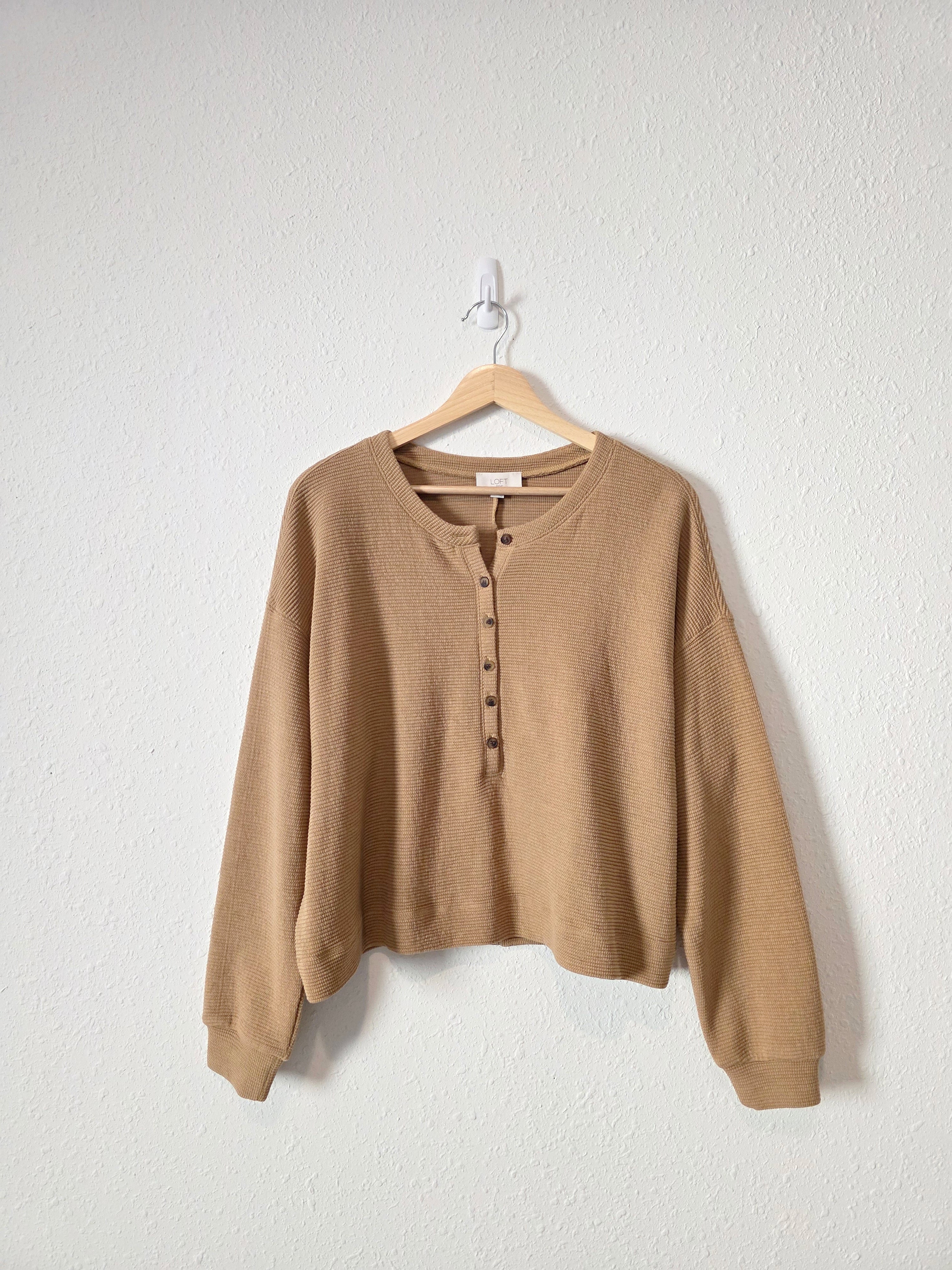 Loft Oversized Henley Top (M)