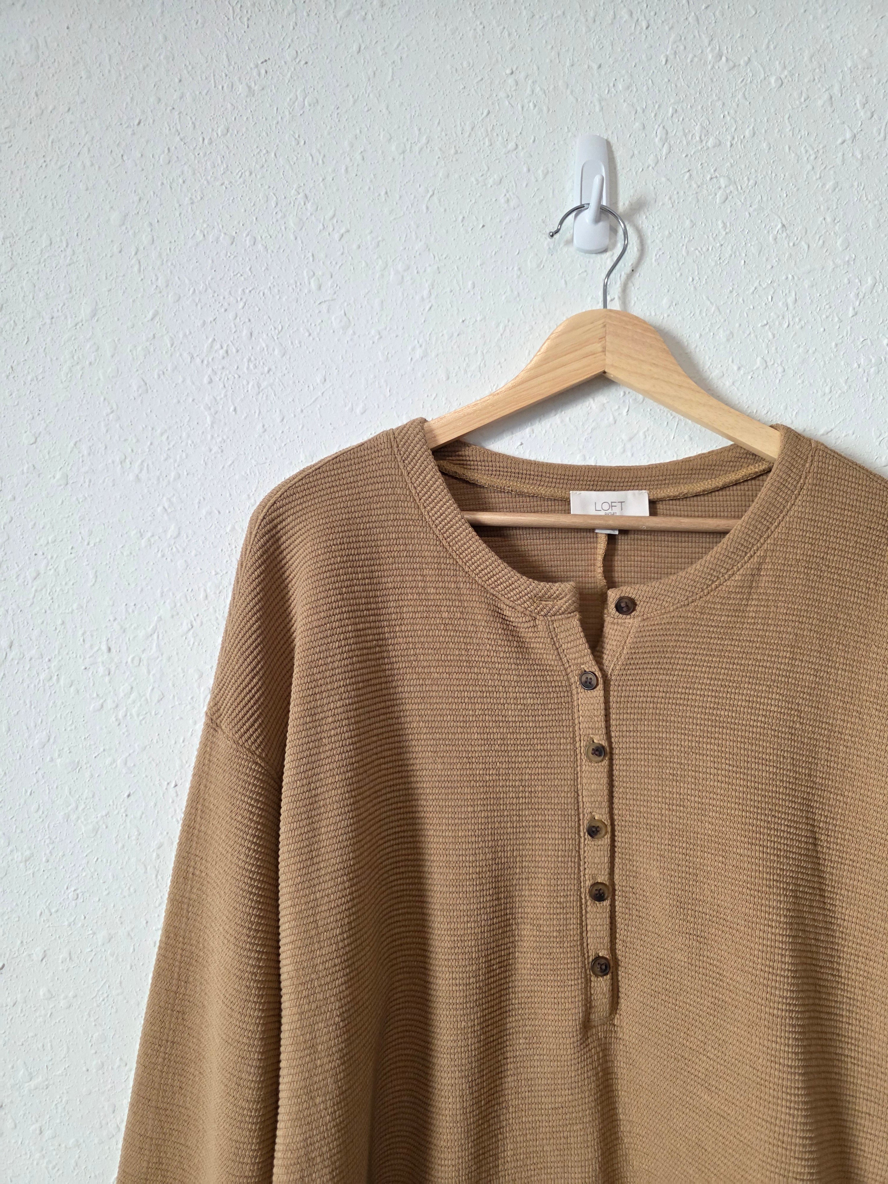 Loft Oversized Henley Top (M)