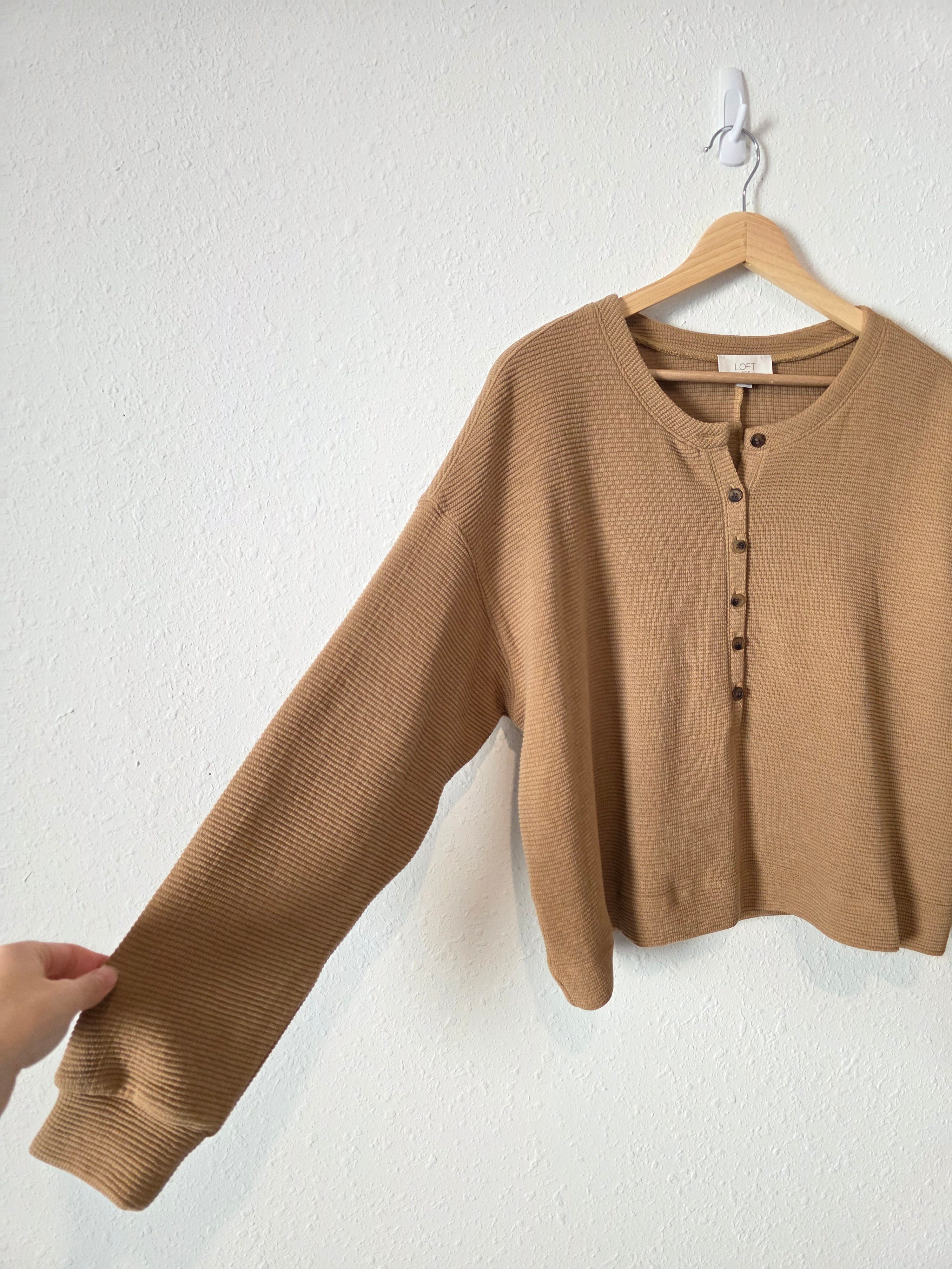 Loft Oversized Henley Top (M)