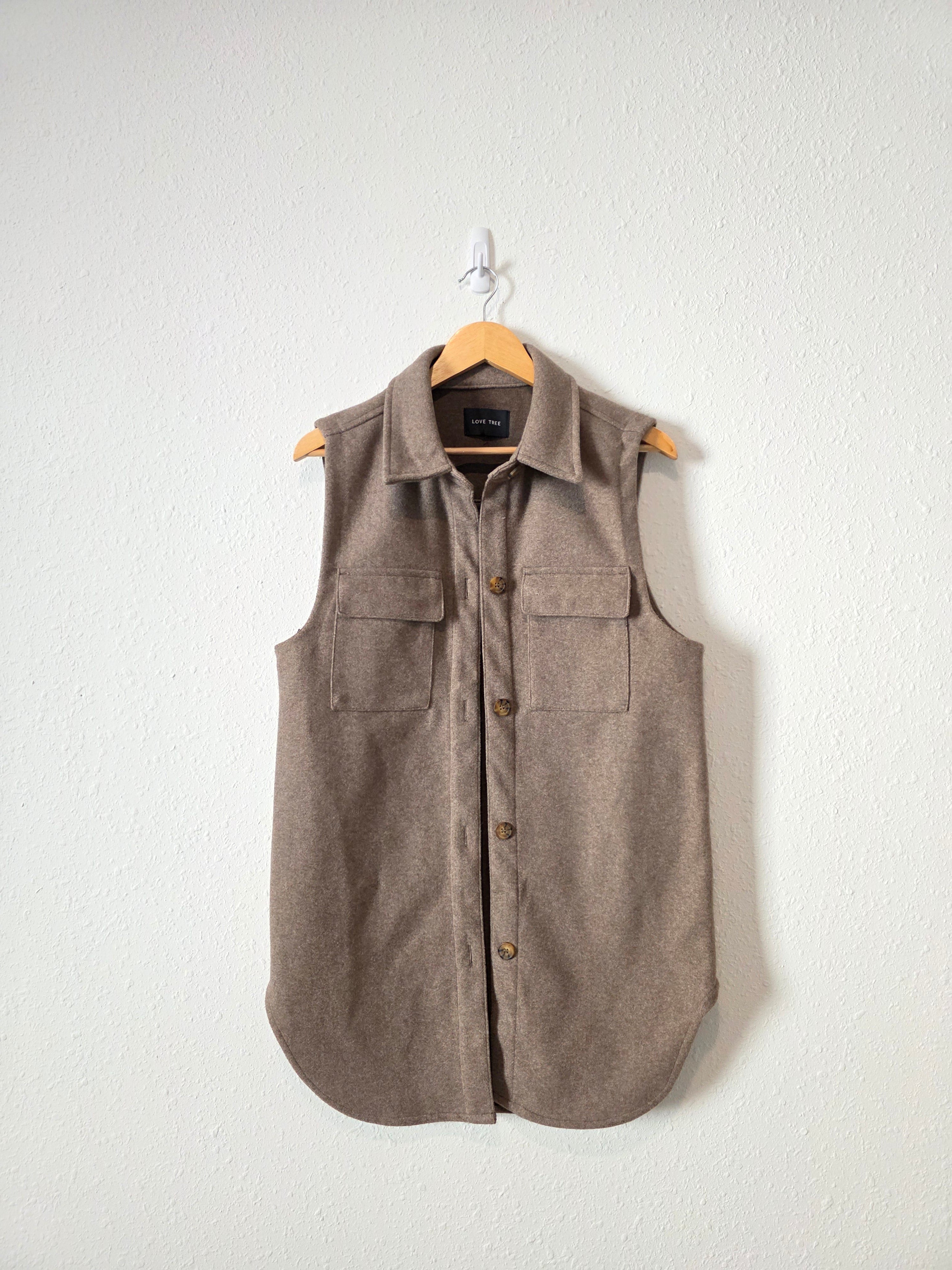 Love Tree Long Button Up Vest (M)