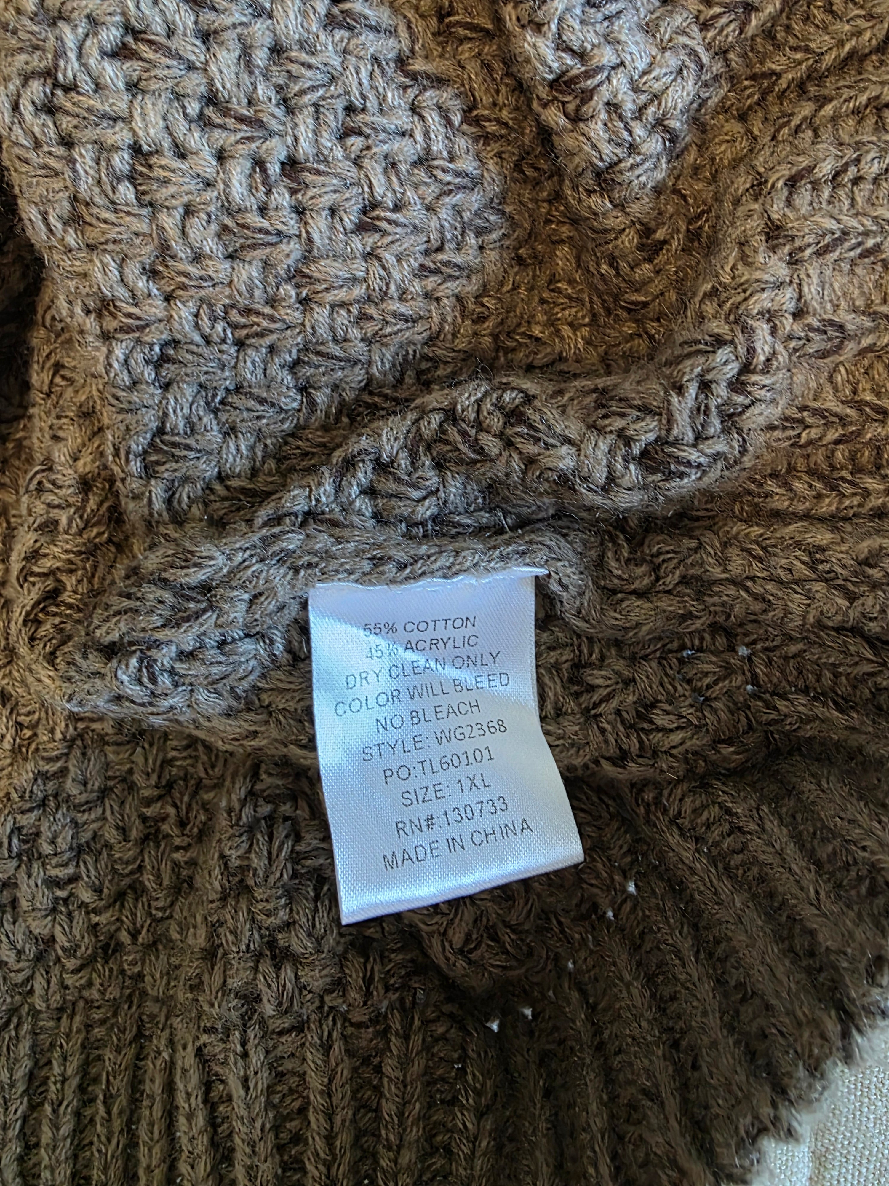 Umgee Chunky Oversized Sweater (1X)