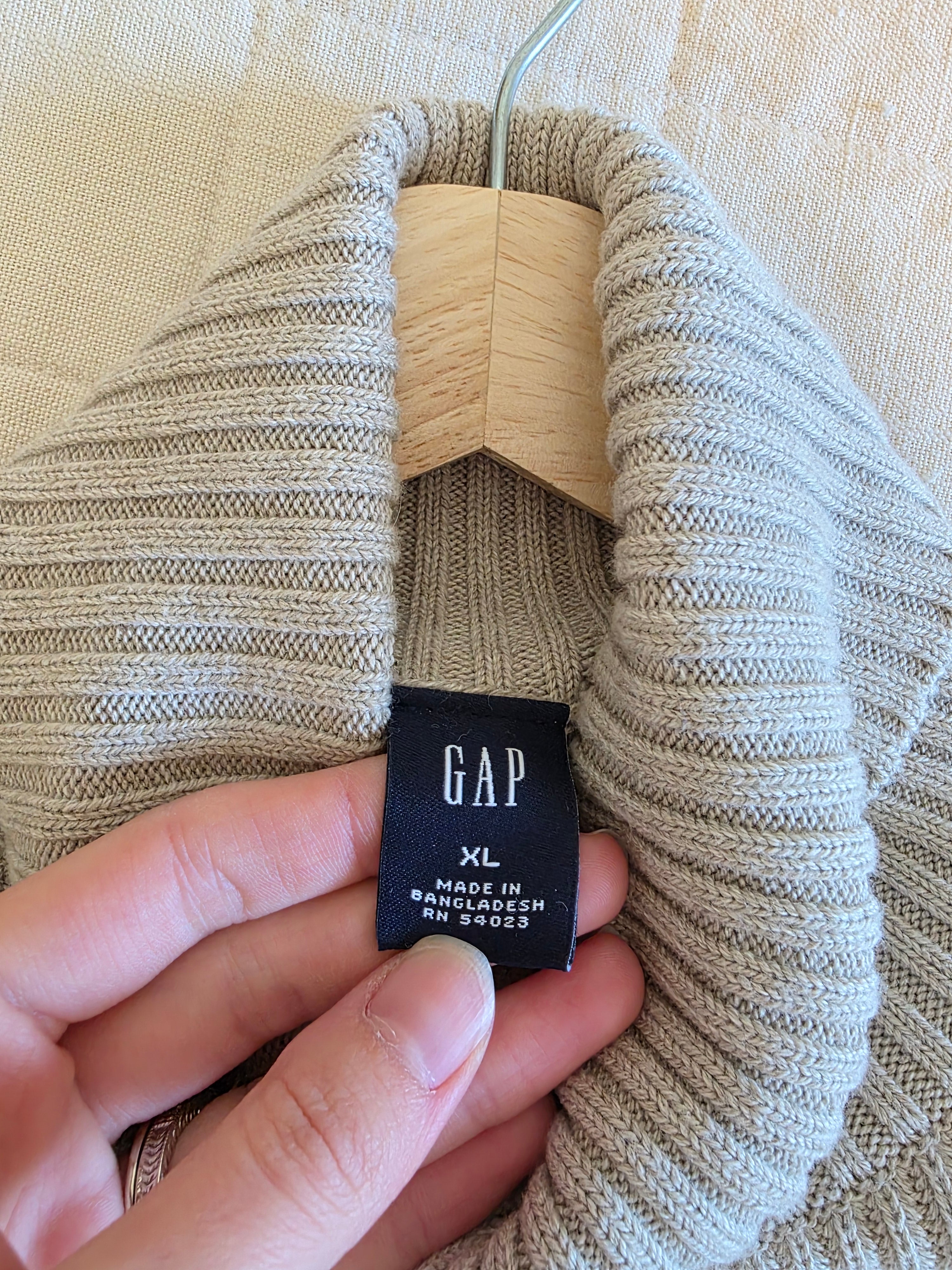 Vintage Gap Ribbed Turtleneck Sweater (XL)