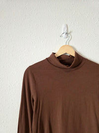 J.Crew Brown Cotton Turtleneck Top (S)