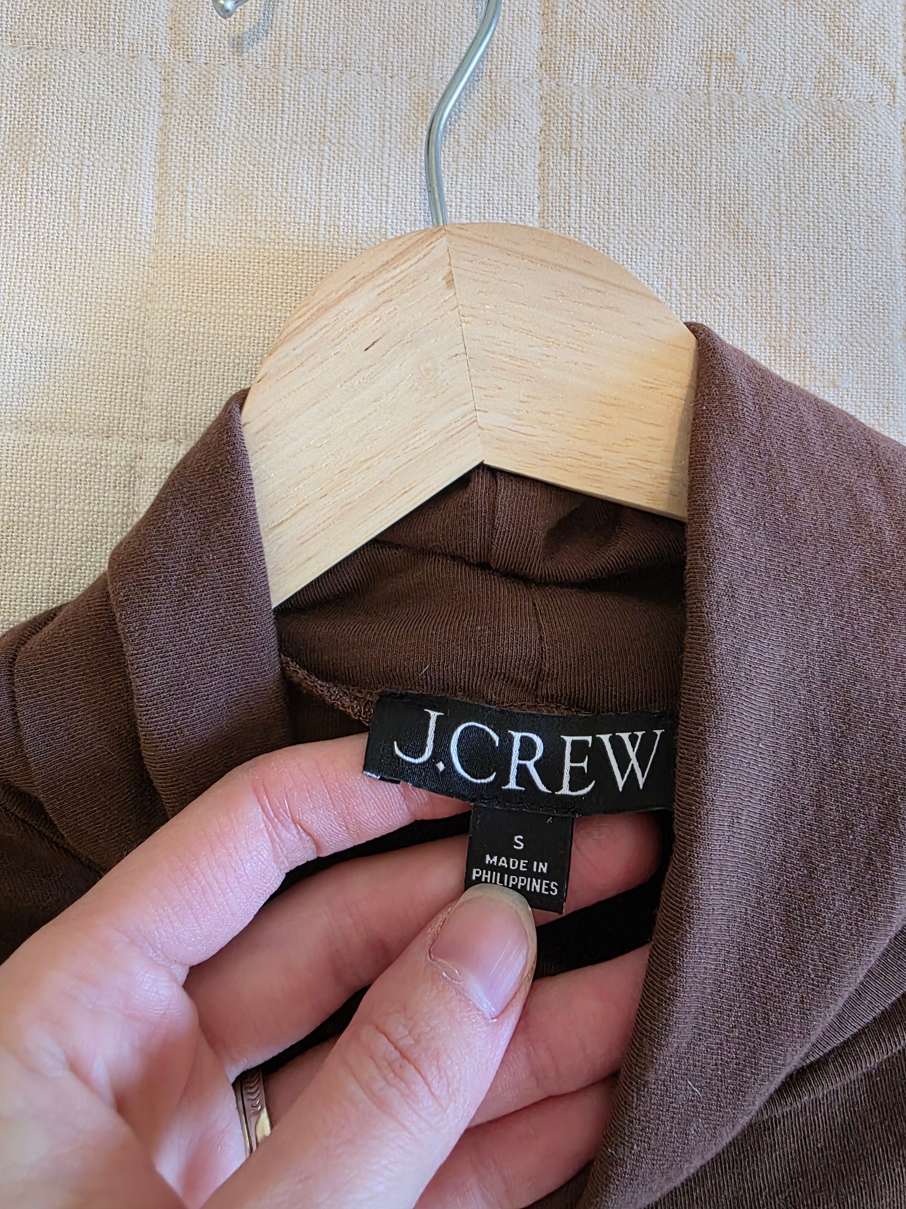 J.Crew Brown Cotton Turtleneck Top (S)