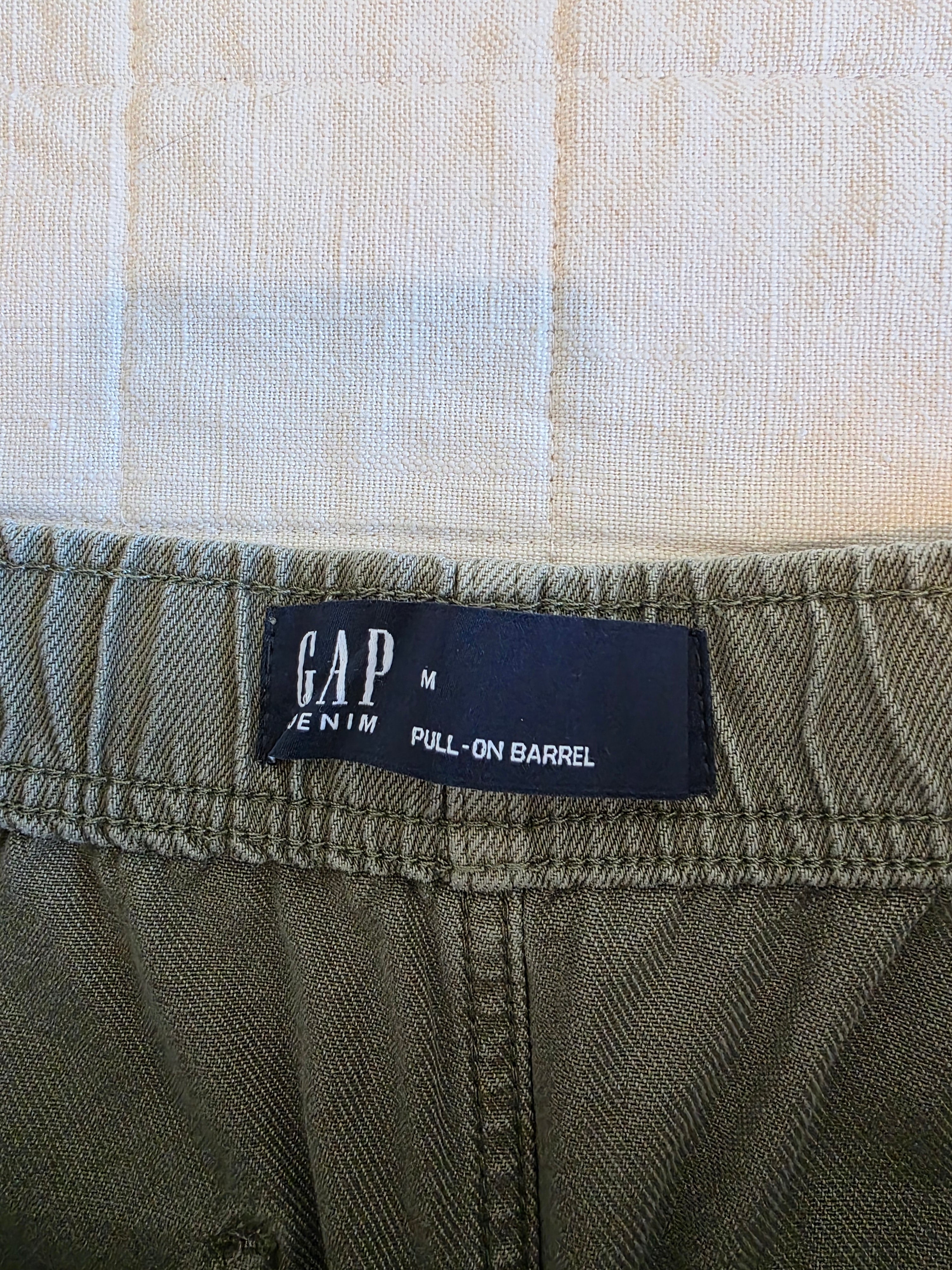 Gap Olive Easy Barrel Jeans (M)