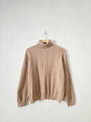 Vintage Cable Knit Turtleneck Sweater (L)