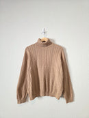 Vintage Cable Knit Turtleneck Sweater (L)